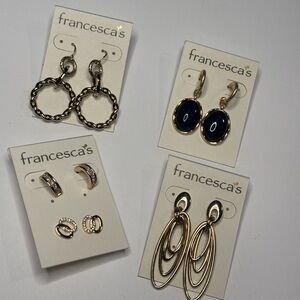 Francesca's Bundle Gold Earring Set